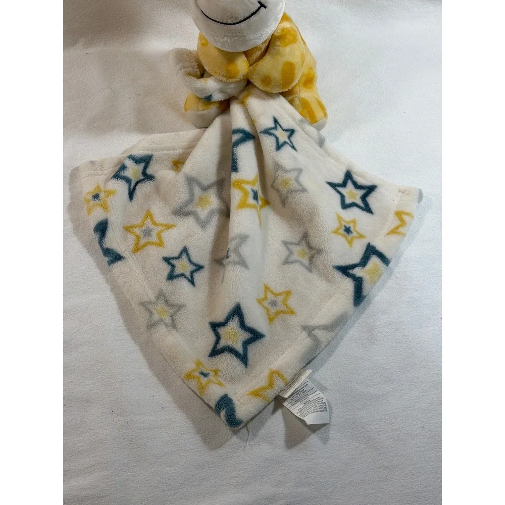 Little Beginnings Yellow Giraffe Baby Security Blanket Star Lovey Plush Toy